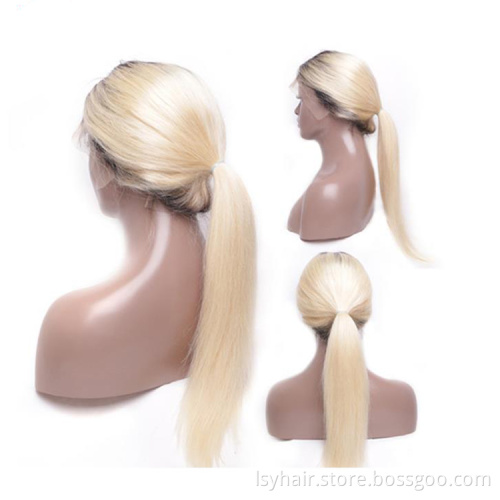 Invisible Transparent Thin Lace Front Wig Blonde Virgin Hair, Brazilian Wigs With Lace Front Love Hair Straight Human Hair Wigs